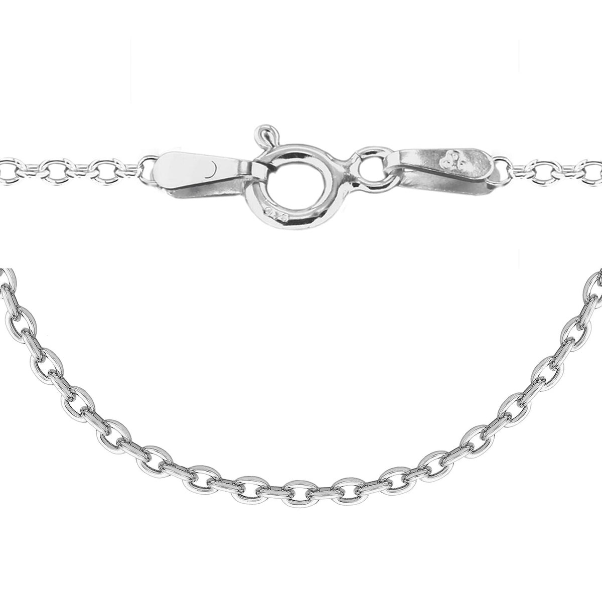 Close Out DealTrace Chain in Platinum Plated 925 Sterling Silver Size 24 Inch 3294256 0