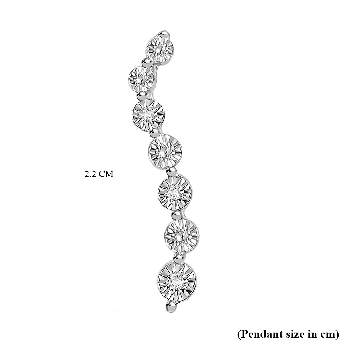 Close Out Deal - Natural White Diamond Cascade Pendant 7994208 6