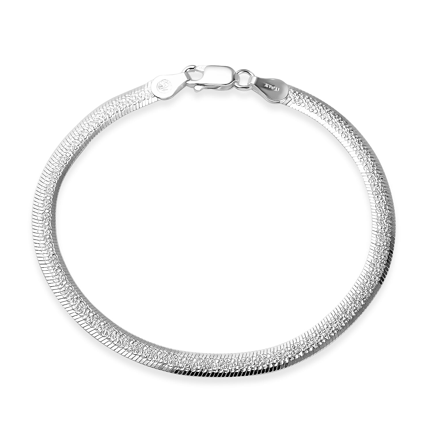 CloseOut Deal-Sterling Silver HerringBone Bracelet (Size - 7.5) 7567209 0