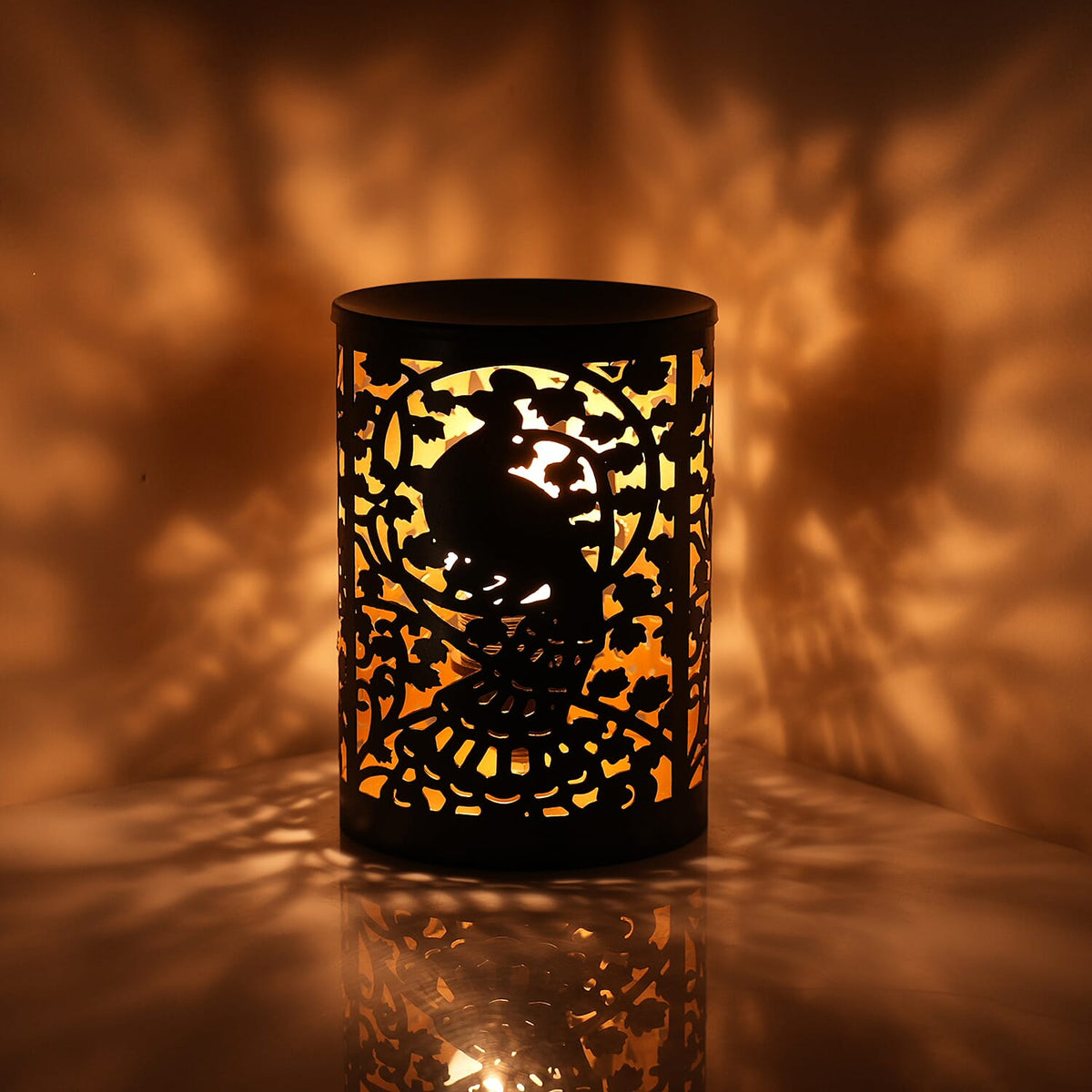 Closeou Deal - Table Decorative Diffusor Lamp With Set of 10 Aroma Oil (5ml) (Peacock Pattern) 6305207 2