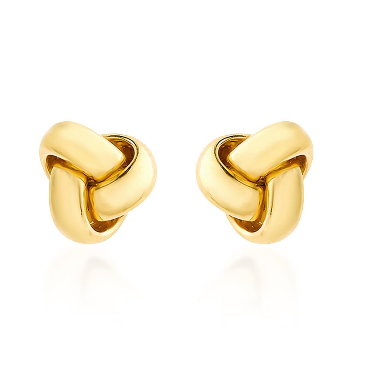 Closeout Deal - Designer Inspired 9K Yellow Gold Triple Knot Stud Push Back Earrings 8114959 0