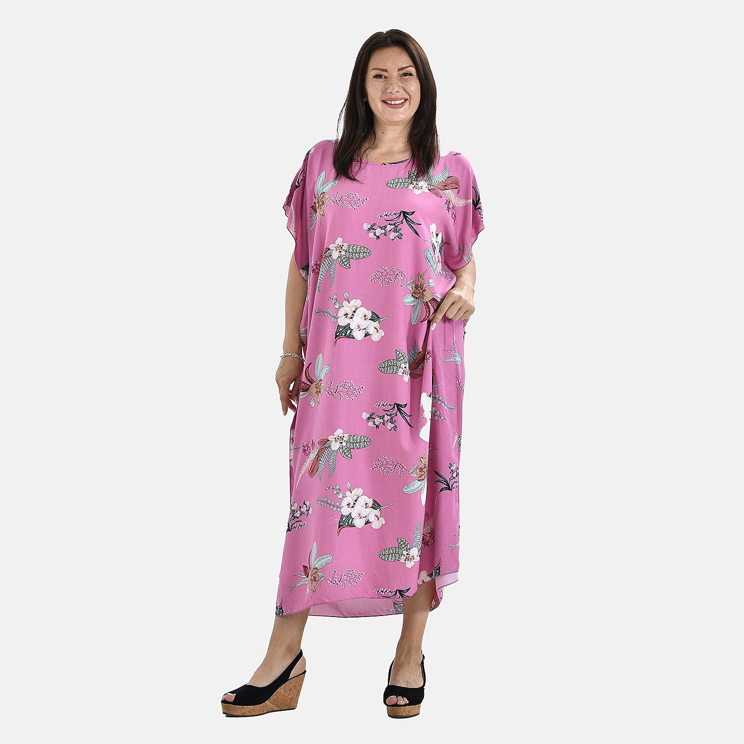 Closeout Deal Printed Maxi Kaftan 7504601 0