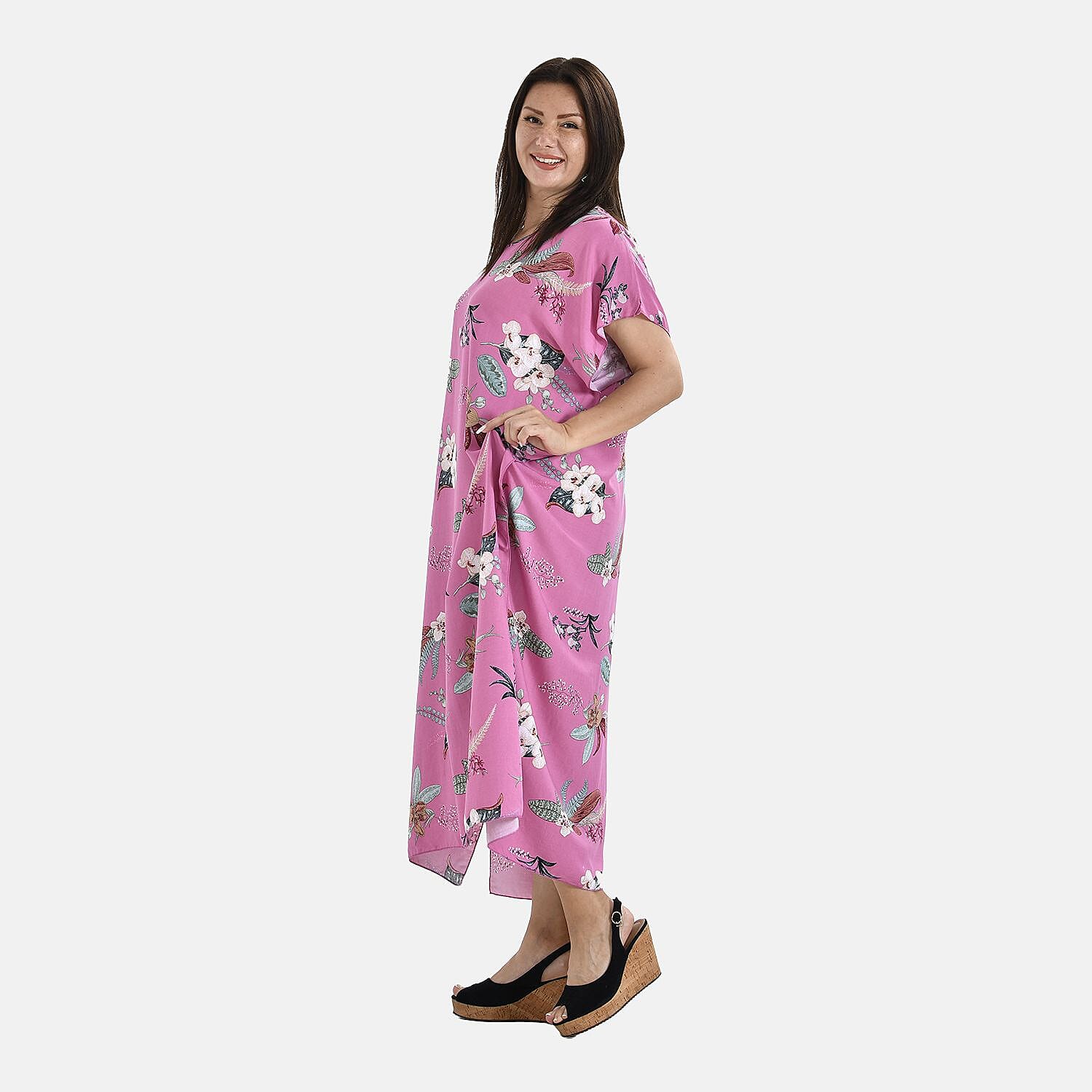 Closeout Deal Printed Maxi Kaftan 7504601 2