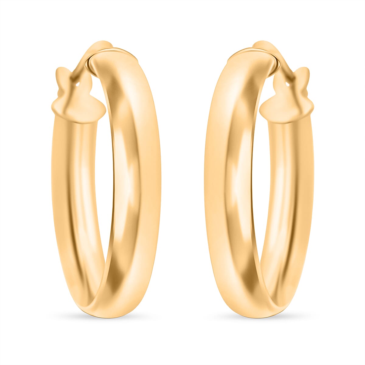 Closeout Deal - 9K Yellow Gold Full Hoop Earring with Clasp 8103806 0