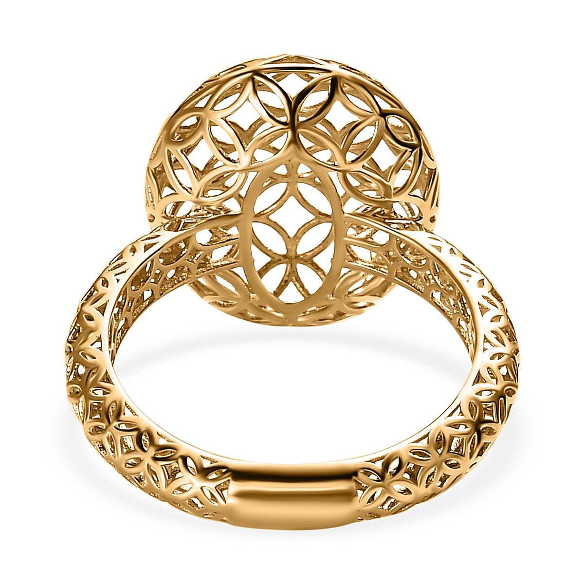 Closeout Deal - 9K Yellow Gold Lattice Design Inspired Ring 7519408 4