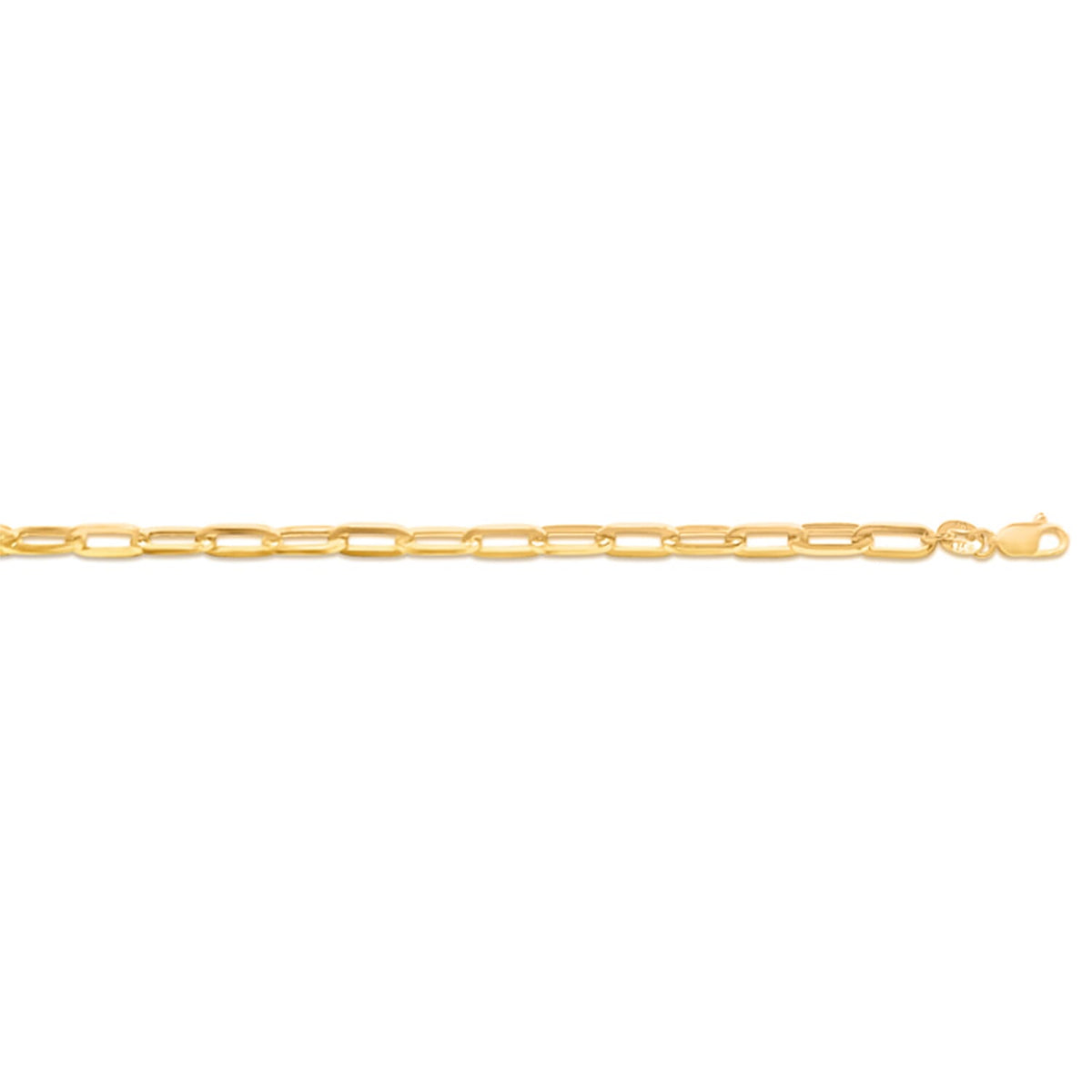 9K Yellow Gold 4.5MM Paperclip Necklace with Lobster Clasp 20 Inch 8062144 0