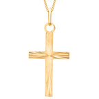 Closeout Deal- 9K Yellow Gold Cross Pendant