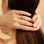 Closeout Deal - 9K Yellow & White Gold Star Ring