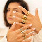 Closeout Deal - 9K Yellow & White Gold Star Ring