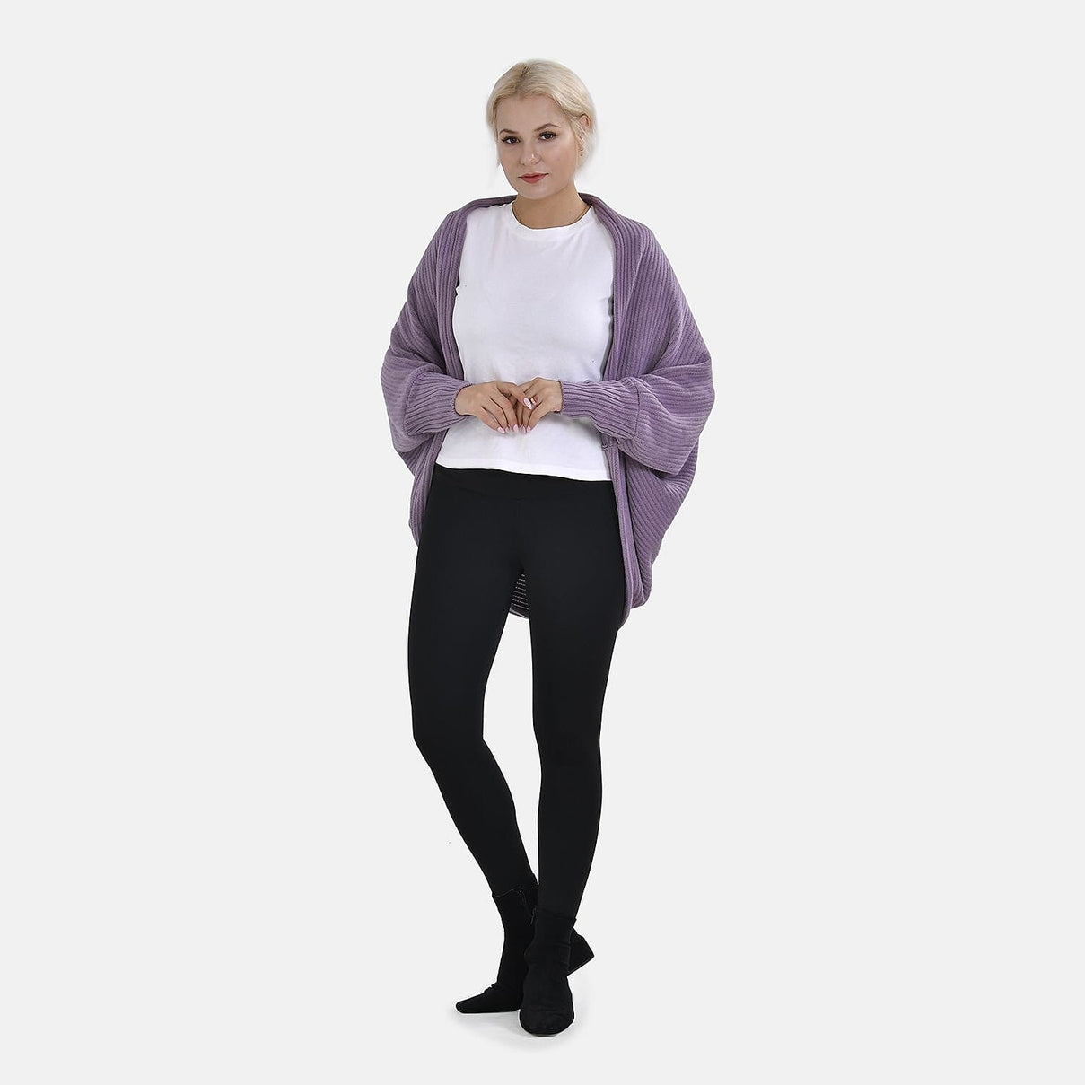 Closeout Batwing Sleeve Cardigan (One Size) - Purple 7639949 0