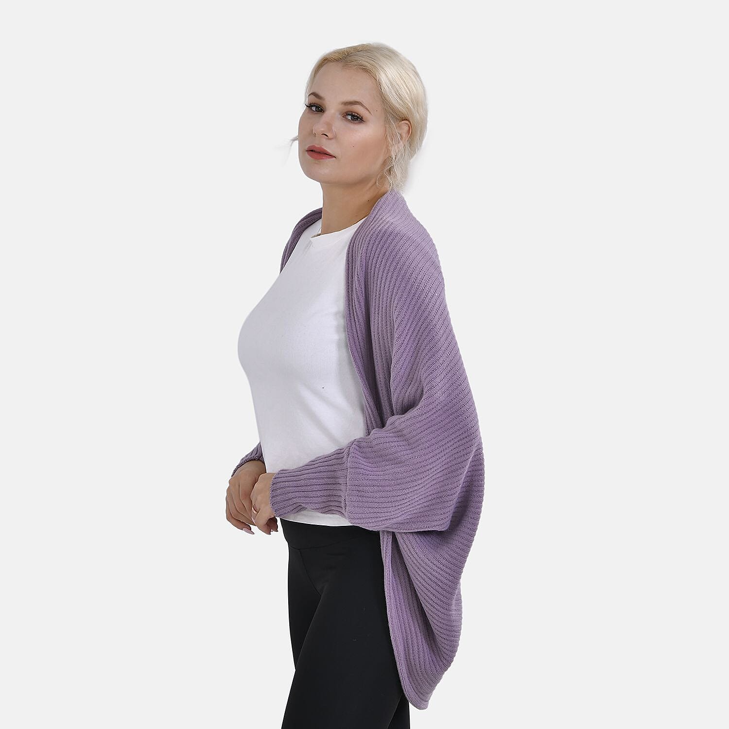 Closeout Batwing Sleeve Cardigan (One Size) - Purple 7639949 2