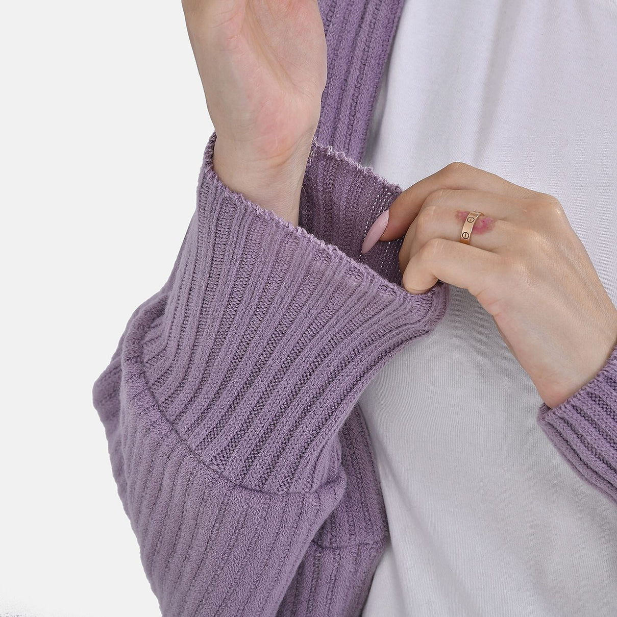 Closeout Batwing Sleeve Cardigan (One Size) - Purple 7639949 3