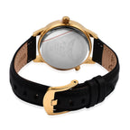 Closeout Deal - Aviator Ladies Crystal Studded Watch with World Timer Function with Genuine Leather Strap - 38mm Dial