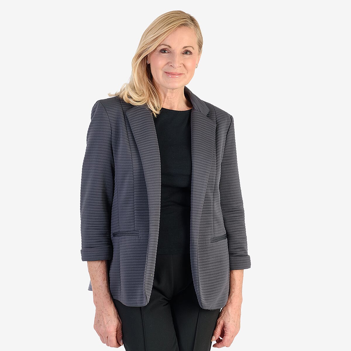 Close Out Classic Jersey Blazer (Size 12) - Grey V32519718 0