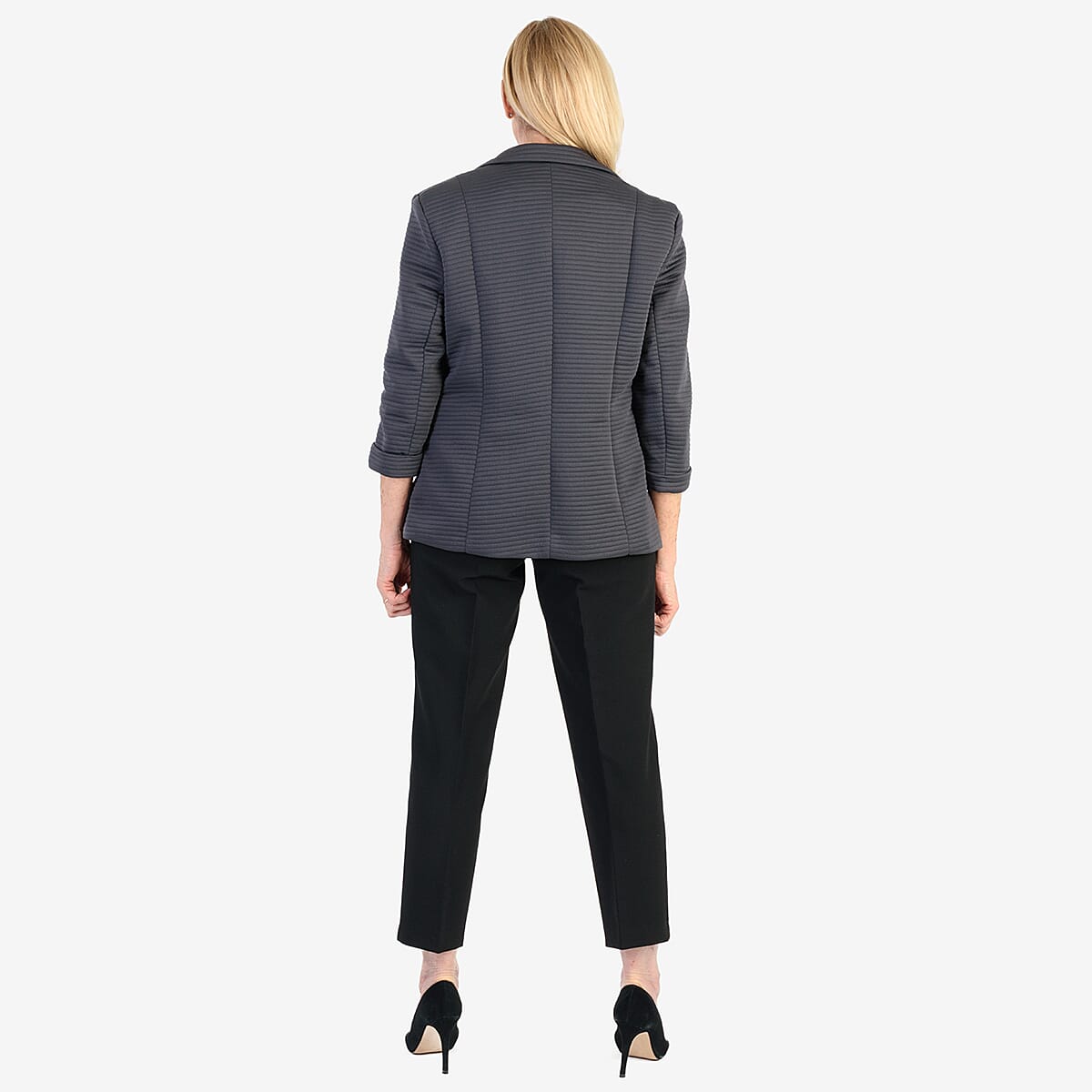 Close Out Classic Jersey Blazer (Size 12) - Grey V32519718 3