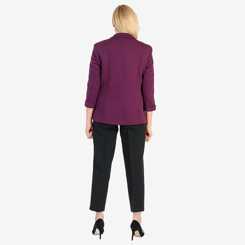 Close Out Classic Jersey Blazer (Size 12) - Plum