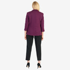 Close Out Classic Jersey Blazer (Size 12) - Plum