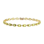 Closeout Deal - 14K Yellow Gold AAA Sphene Bracelet (Size - 7.5) 11.10 Ct.