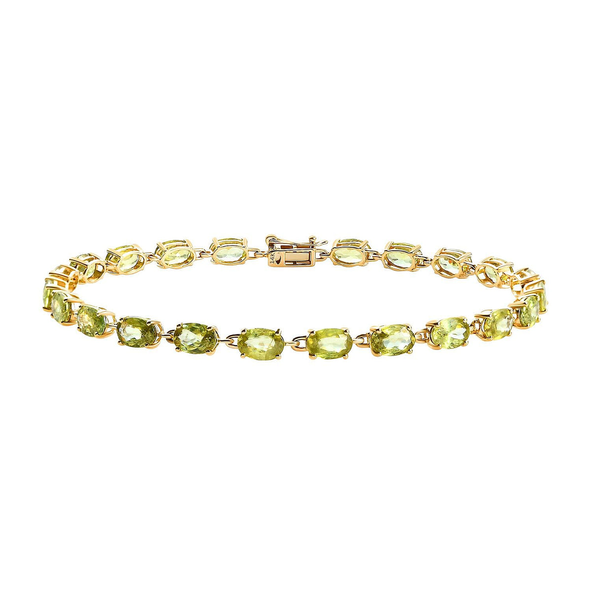 14K Yellow Gold AAA Sphene Bracelet (Size - 7.5) 11.10 Ct. 7063081 0
