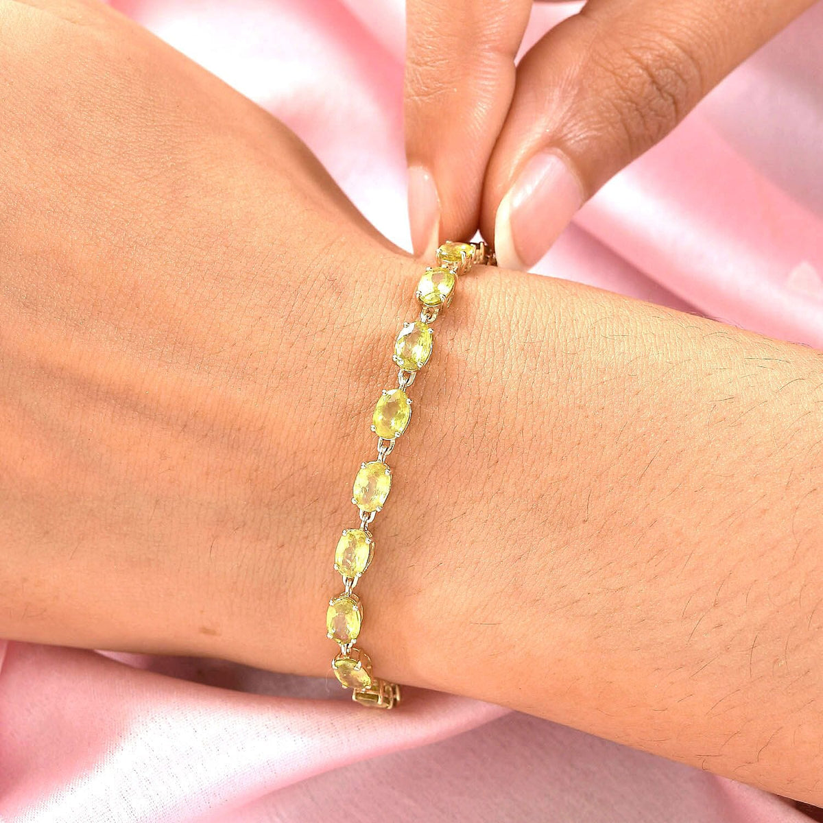 14K Yellow Gold AAA Sphene Bracelet (Size - 7.5) 11.10 Ct. 7063081 3