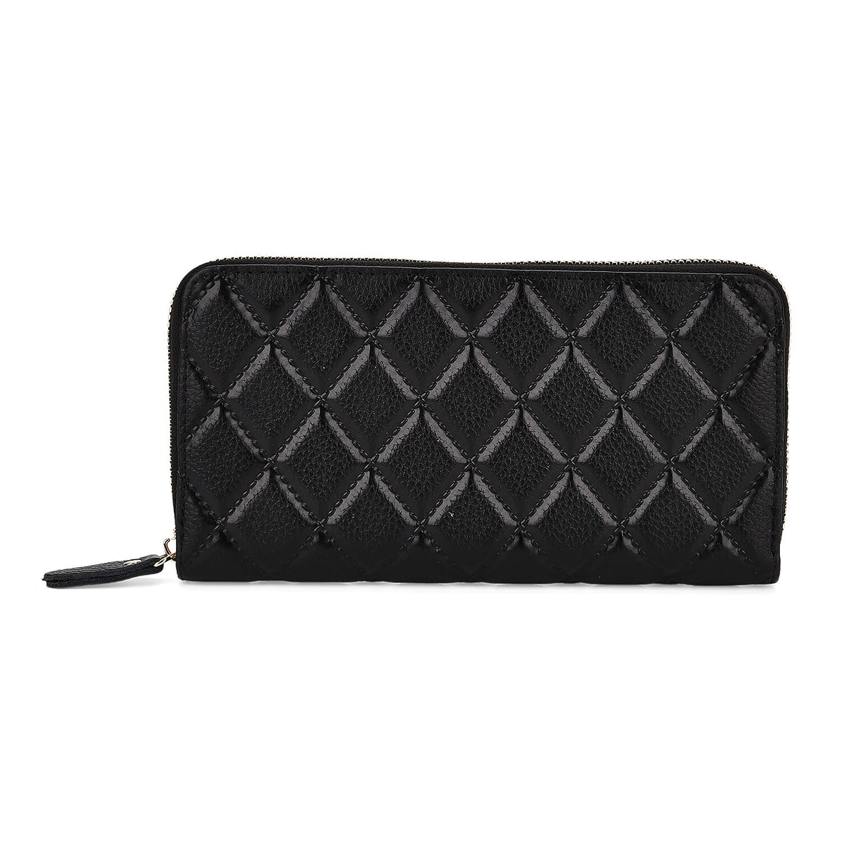 Closeout Deal - Genuine Leather Rhombus Pattern Embossed Wallet with RFID Protection 7230662 0