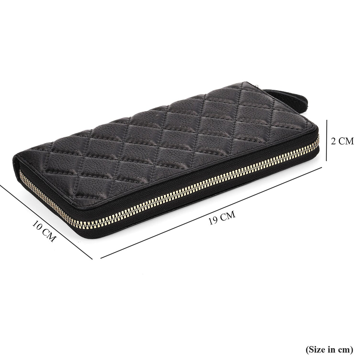 Closeout Deal - Genuine Leather Rhombus Pattern Embossed Wallet with RFID Protection 7230662 8
