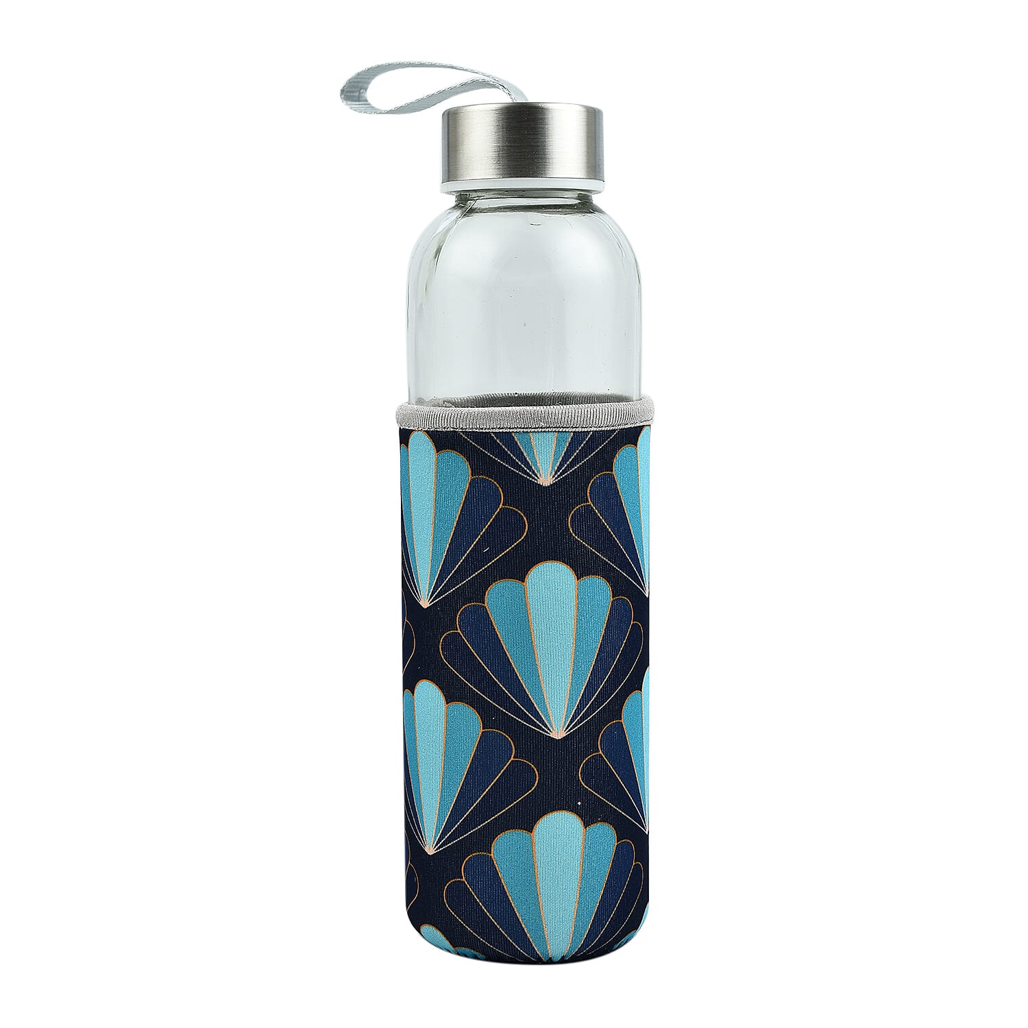 Closeout Deal - Glass Drinking Bottle with Sleeve 500 ml - Blue 7578919 0