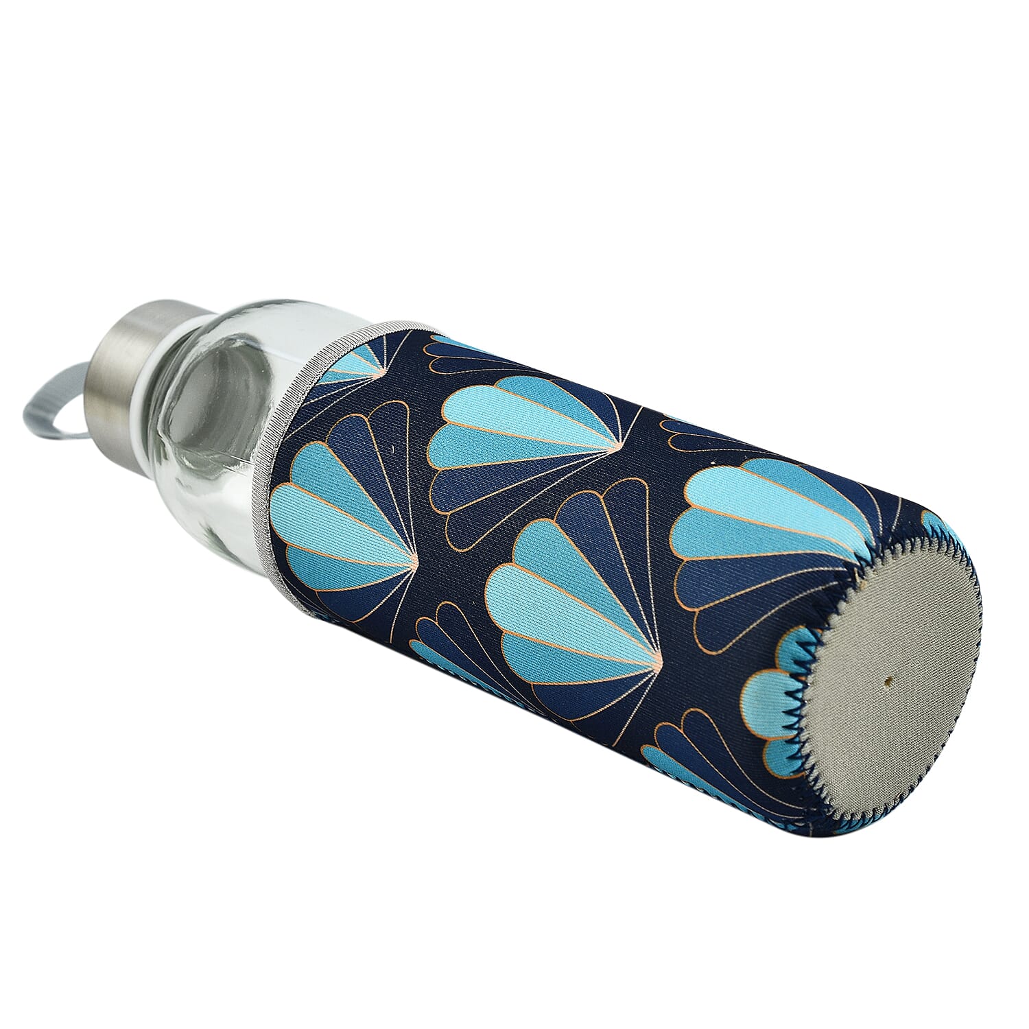 Closeout Deal - Glass Drinking Bottle with Sleeve 500 ml - Blue 7578919 1