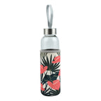 Closeout Deal - Glass Drinking Bottle with Sleeve 500 ml - Pink