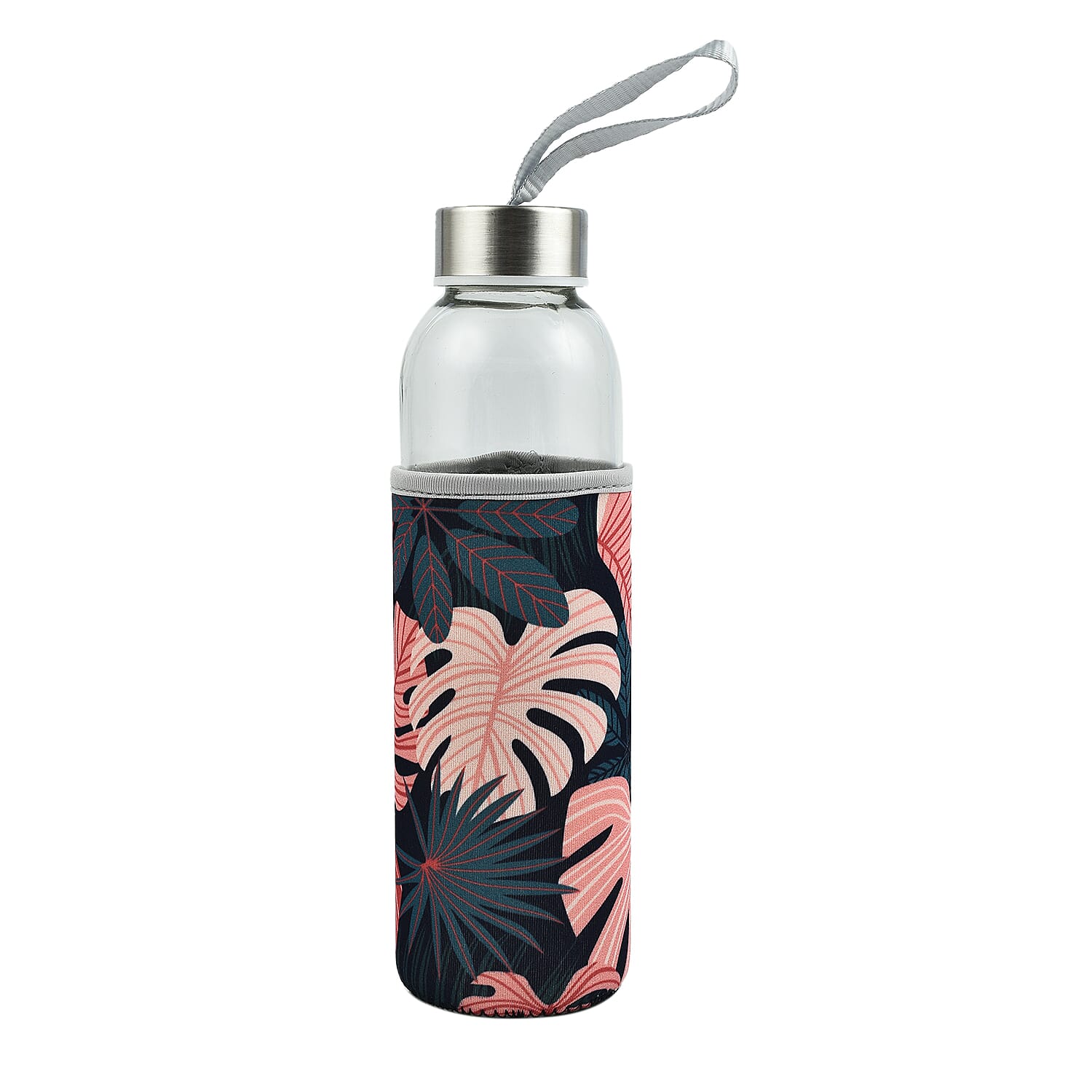 Closeout Deal - Glass Drinking Bottle with Sleeve 500 ml - Red 7578922 0