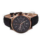 Closeout Deal- Maserati Legend Collection Watch with Chronograph, 10 ATM Water Resistance with Black Strap - Black Dial
