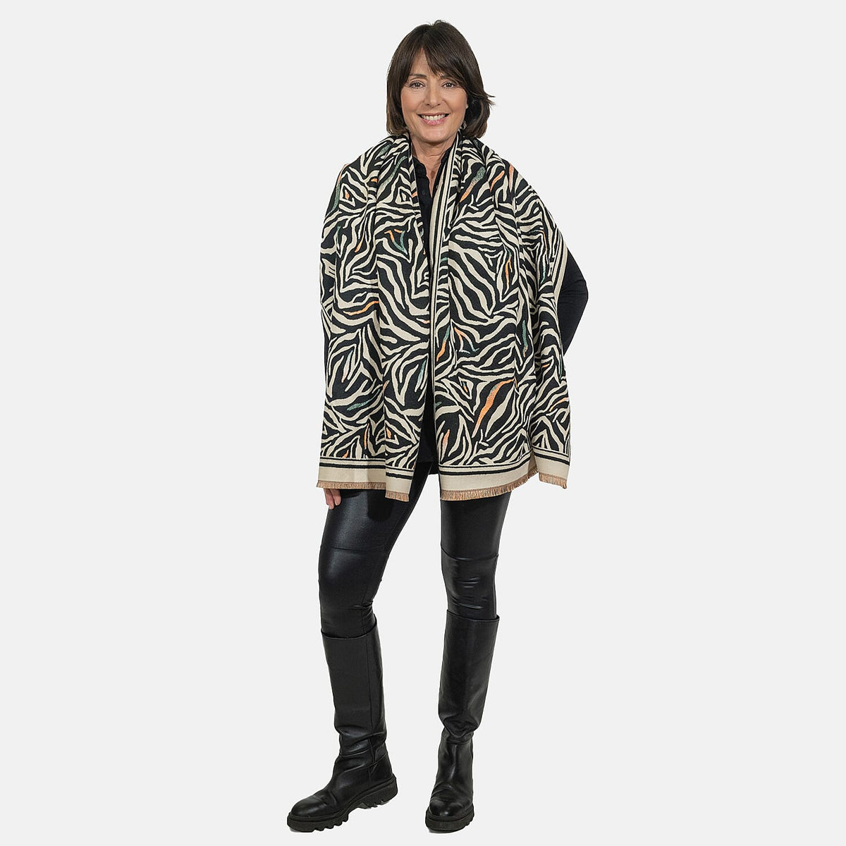Closeout Deal - Printed Winter Shawl 7551298 0