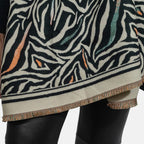 Closeout Deal - Viscose Blend Winter Shawl (Size 185x63 cm) - Black