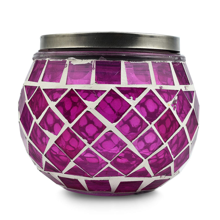 Closeout Deal - Outdoor Mosaic Solar Light Stake Decor for Garden - Pink 7578876 1