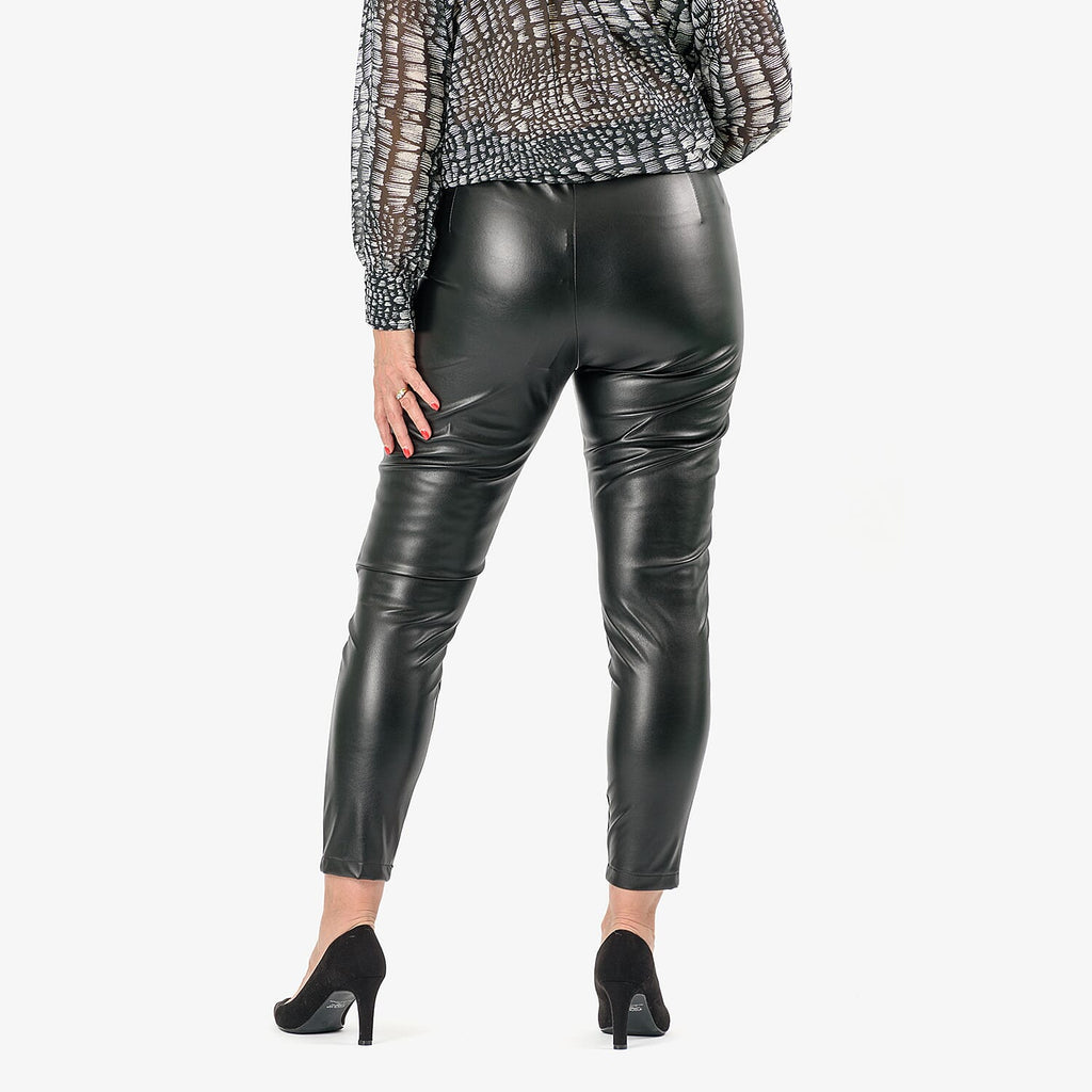 MARINA KANEVA Closeout Deal Pin Tuck Trouser (Size 18) - Black