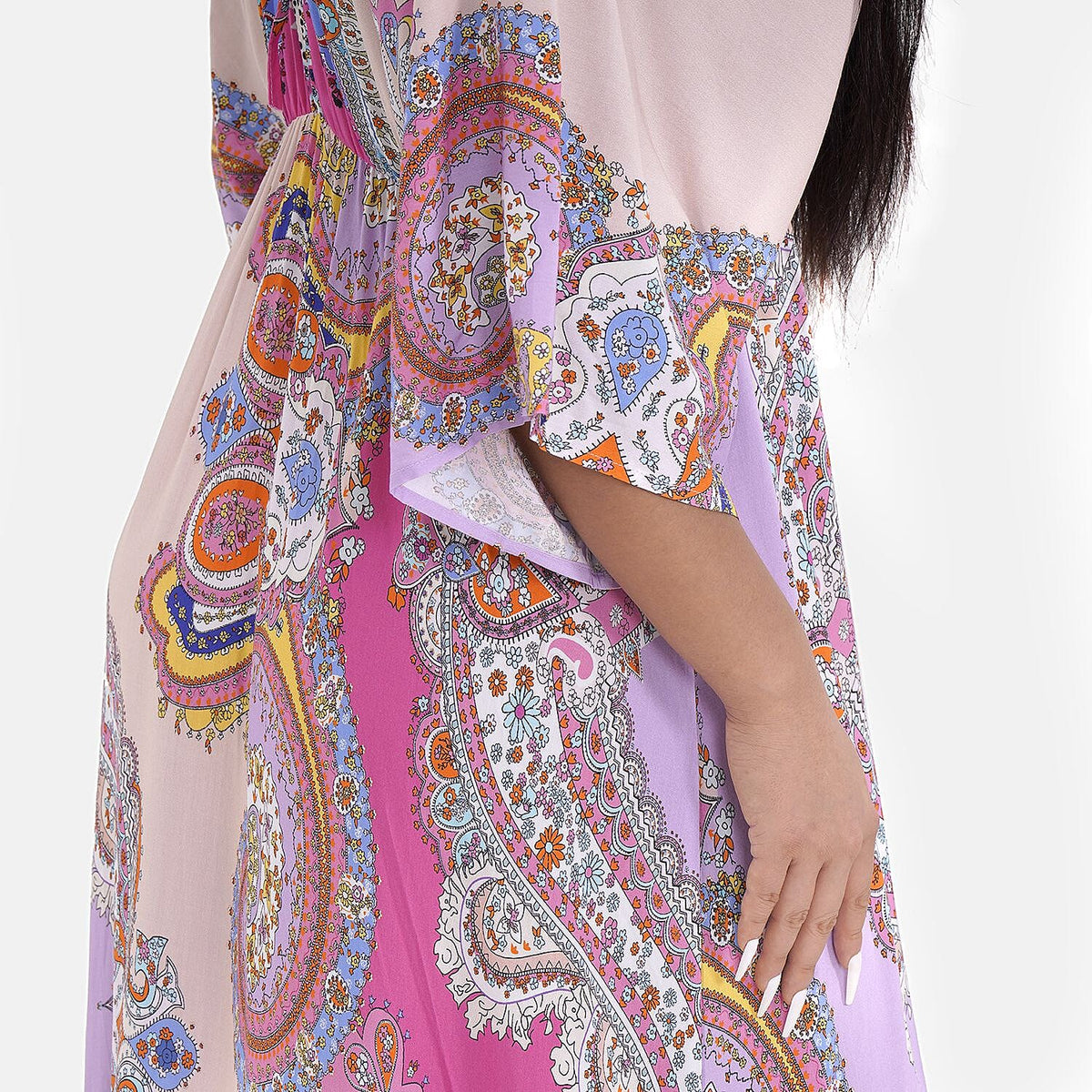 Closeout Deal Placement Printed Maxi Dress 7532393 7