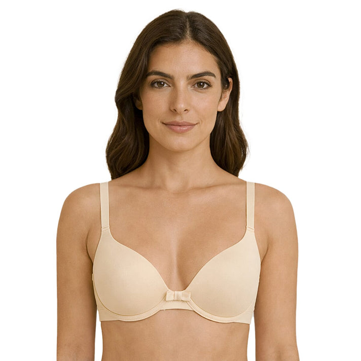 Loving Moments Lightly Padded Seamless Underwire T-Shirt Bra with Adjustable Straps (Size 34C) - Oyster 8465938 1