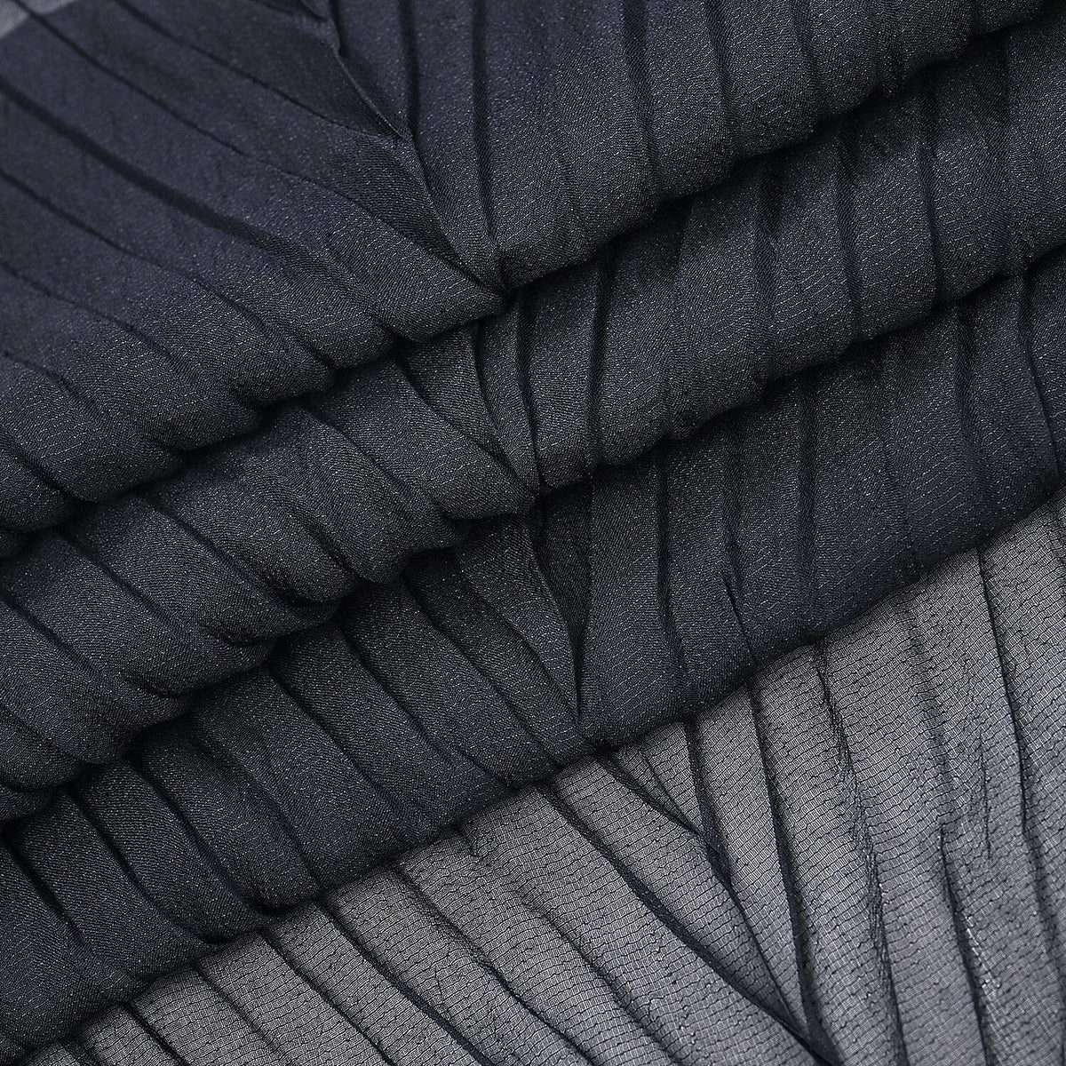 Solid Pleated Scarf with Beads 7803425 7