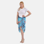 Closeout Deal New Arrival 100% Viscose Fringed Scarf (Size 180x87 cm) - Blue