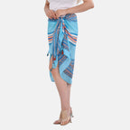 Closeout Deal New Arrival 100% Viscose Fringed Scarf (Size 180x87 cm) - Blue