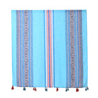 Closeout Deal New Arrival 100% Viscose Fringed Scarf (Size 180x87 cm) - Blue