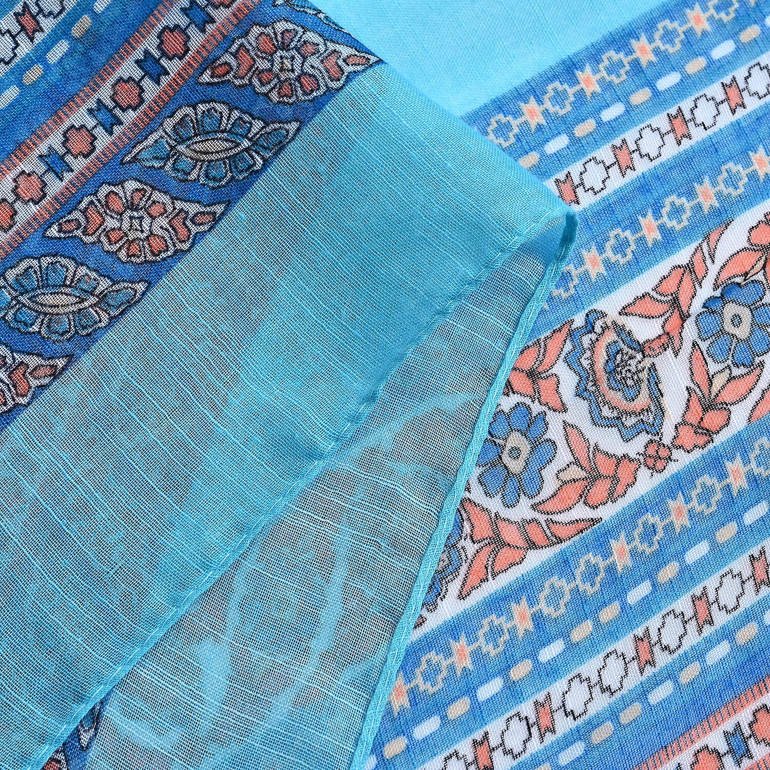 Closeout Deal New Arrival Fringe Scarf - Blue and Yellow 7750136 8