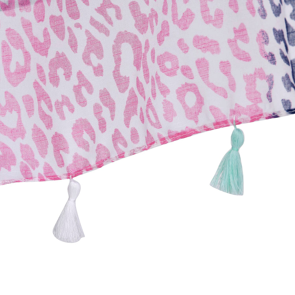 Closeout Deal New Arrival 100% Viscose Leopard Pattern sarong (Size 180x87 cm) - Pink