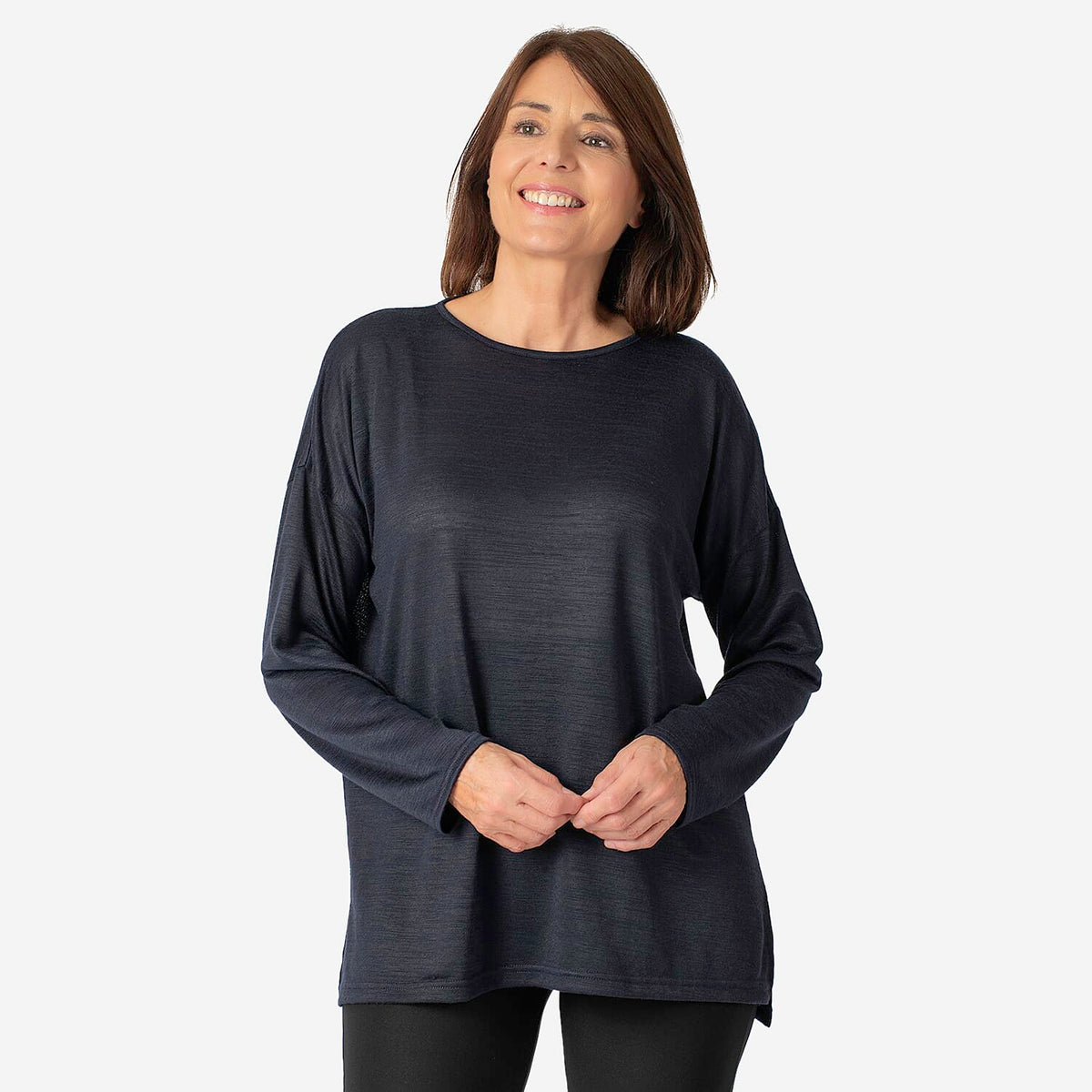 Close Out Deal Full Sleeves Ladies Marl Tunic V32612546 1