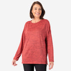 Closeout Deal- Marl Tunic (Size 8) - Rust
