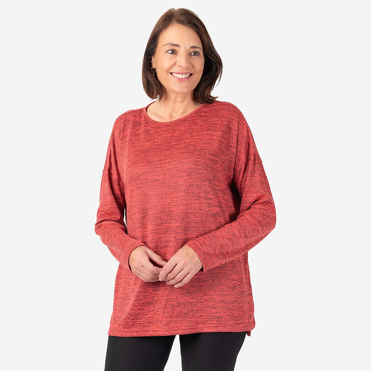 Close Out Deal Full Sleeves Ladies Marl Tunic 7840785 1