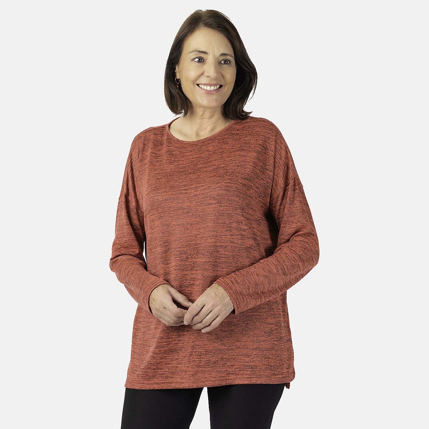Close Out Deal Full Sleeves Ladies Marl Tunic 7840785 1