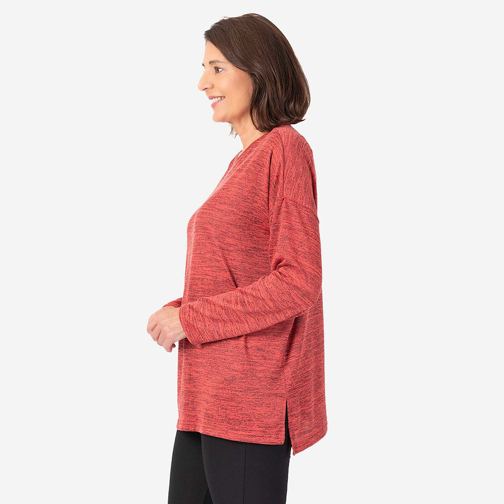 Closeout Deal- Marl Tunic (Size 8) - Rust
