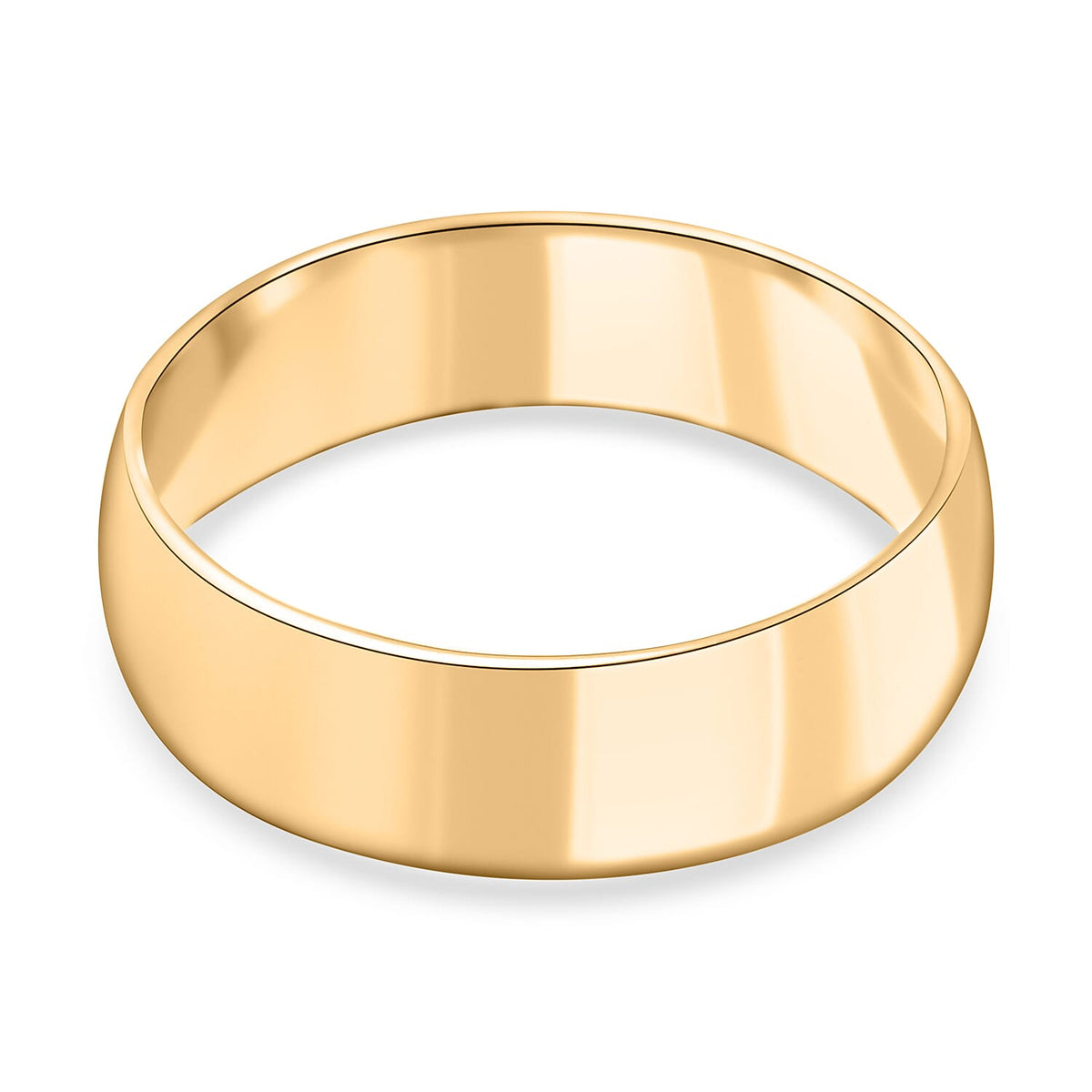 9K Yellow Gold Band Ring (6MM) 7539477 0