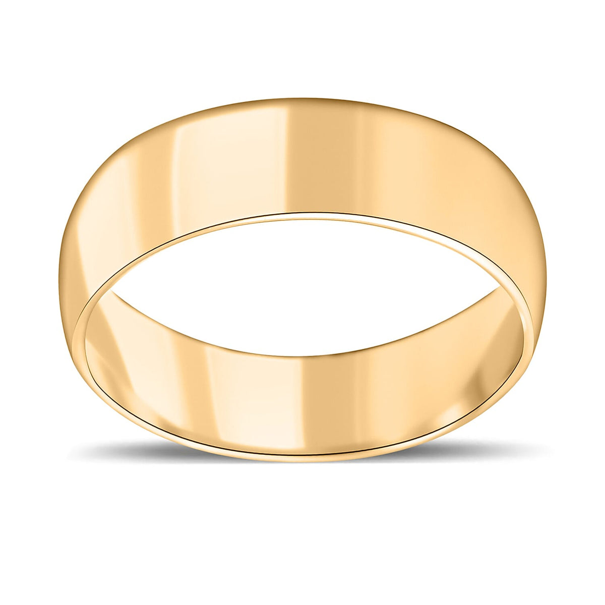 9K Yellow Gold Band Ring (6MM) 7539477 2